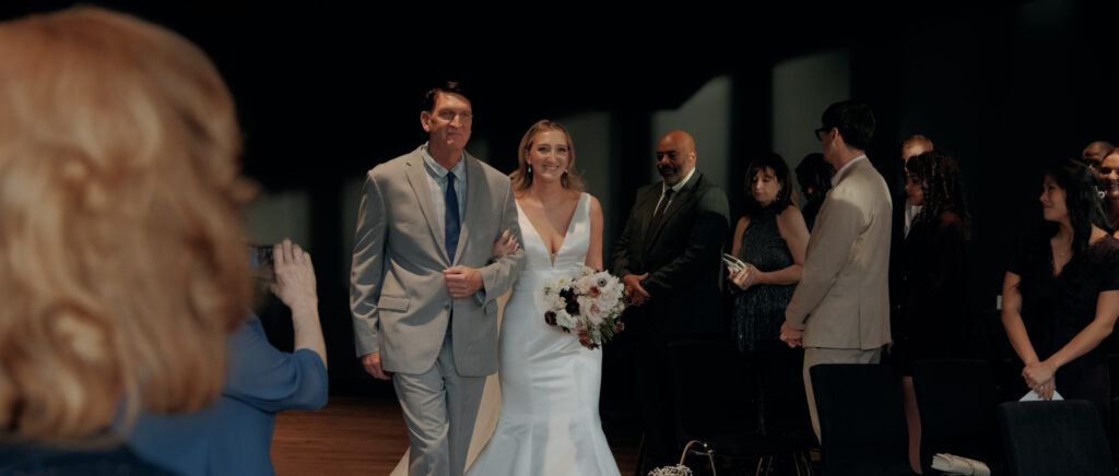 Videography for Wedding Dallas | Austin Wedding Videography | Molly and Oliver | - Molly walking down the aisle with her dad